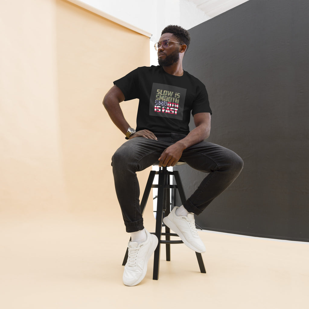 Slow Is Smooth. Smooth Is Fast. On Our Men's classic tee
