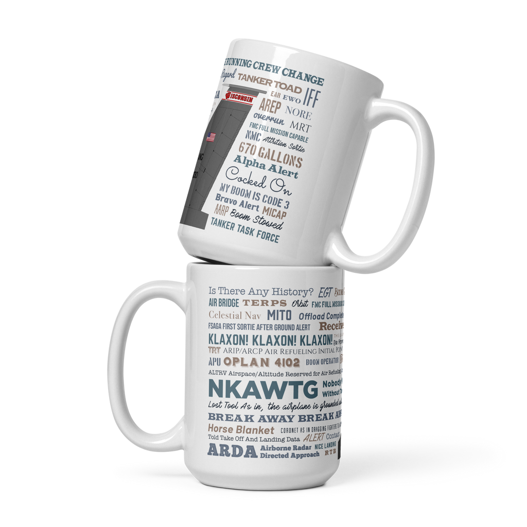 NKAWTG With Wisconsin Tail Flash on our White glossy mug