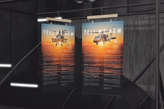Apache helicopter with the Tell Me How description of flight. This is a museum quality poster on ultra premium  luster photo paper.