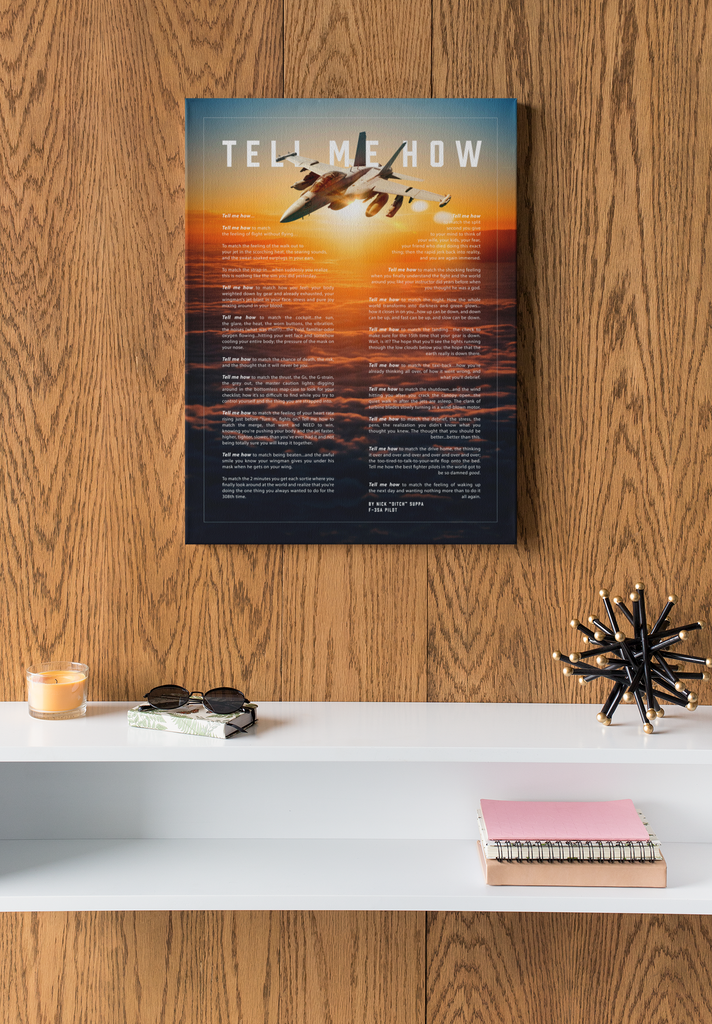 EA-18G sunset on canvas, ready for hanging.