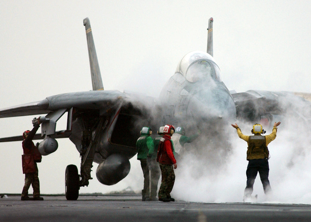 F-14 Tomcat, Version 2, Framed and ready to hang with the Tell Me How description of military flight.