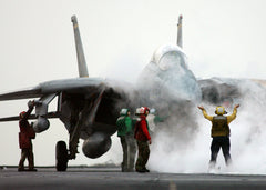 F-14 Tomcat, Version 2, Framed and ready to hang with the Tell Me How description of military flight.