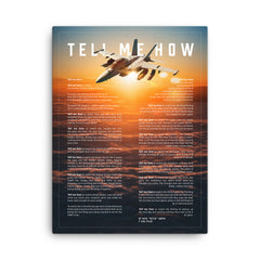 EA-18G sunset on canvas, ready for hanging.