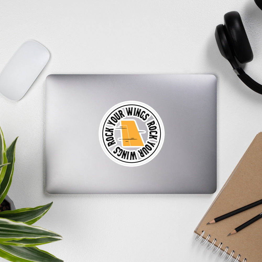 Rock Your Wings On Our Bubble-free stickers (Round)