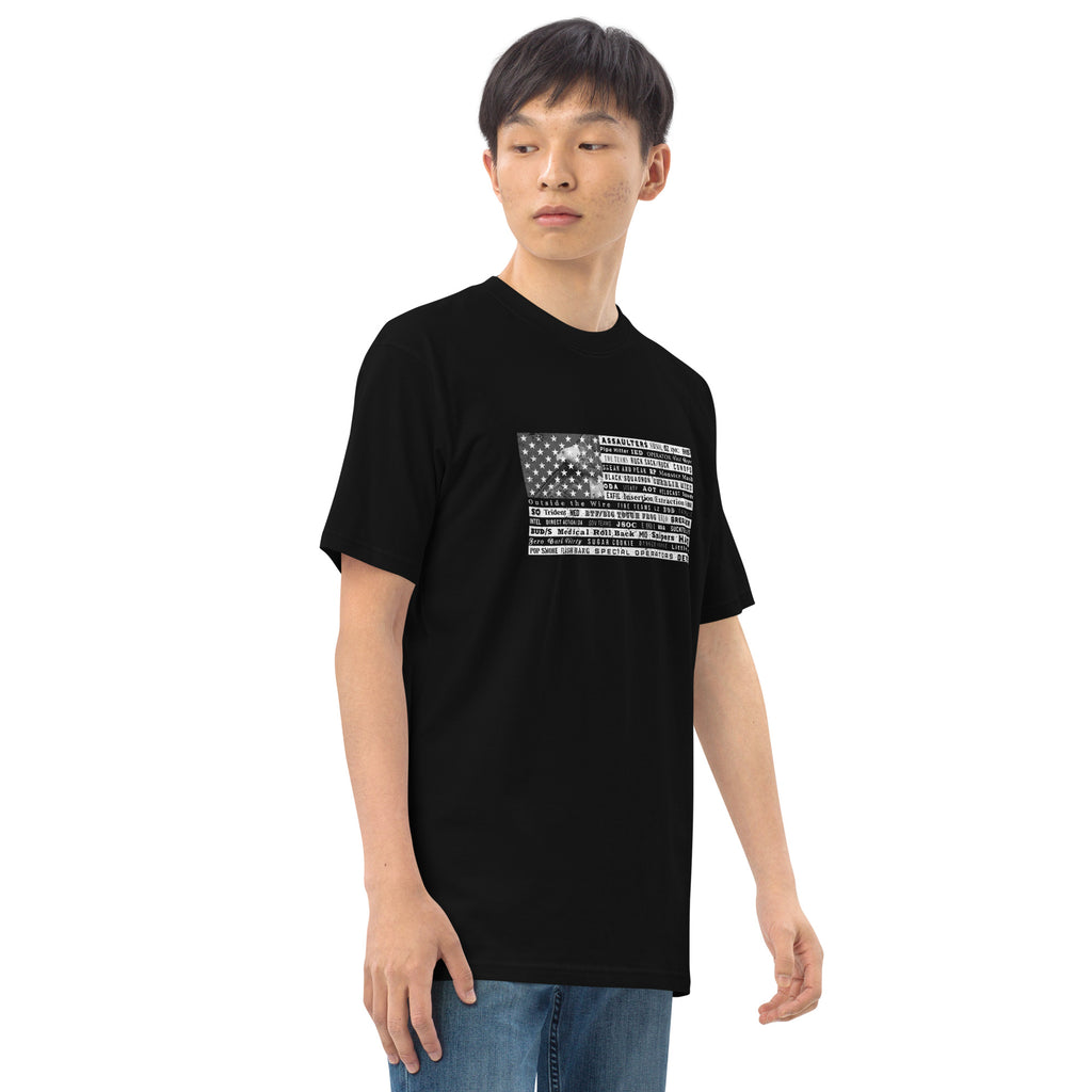 Say Again T-Shirt With Words Used By SEAL Teams on Our Men’s premium heavyweight tee
