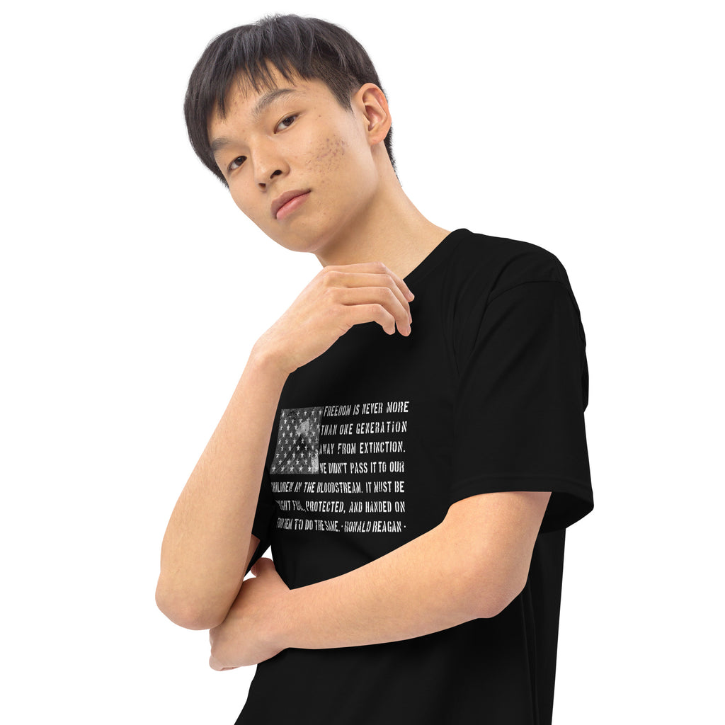 Ronald Reagan's Freedom Quote On Our Men’s premium heavyweight tee
