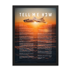 F-8E Crusader at sunset, framed ready for hanging. Vietnam Series.