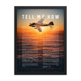 A-6 Intruder Framed and ready to hang with the Tell Me How description of military flight. Vietnam Series.