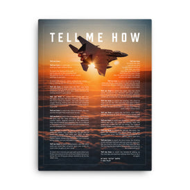 F-15E Strike Eagle sunset on Canvas, ready for hanging