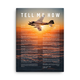 A-6 Intruder on Canvas, with Tell Me How ode to flight, ready for hanging. Vietnam Series.
