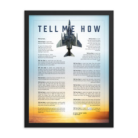 F-4 Phantom with blue sky. Framed and ready for hanging. Vietnam Series.