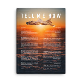 F-8E on Canvas, ready for hanging. Vietnam Series.