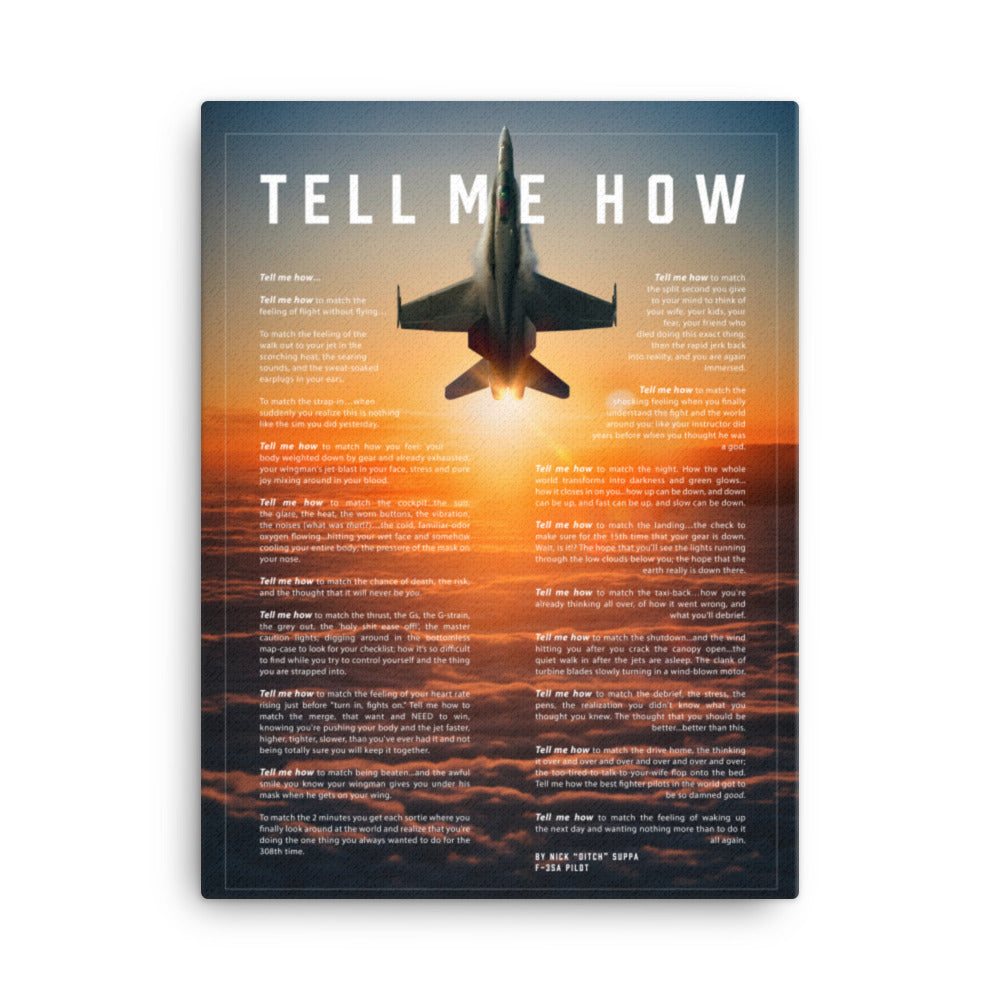 F-18C Hornet sunset on Canvas, ready for hanging