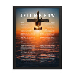 A-10 Warthog Framed and ready to hang with the Tell Me How description of military flight.