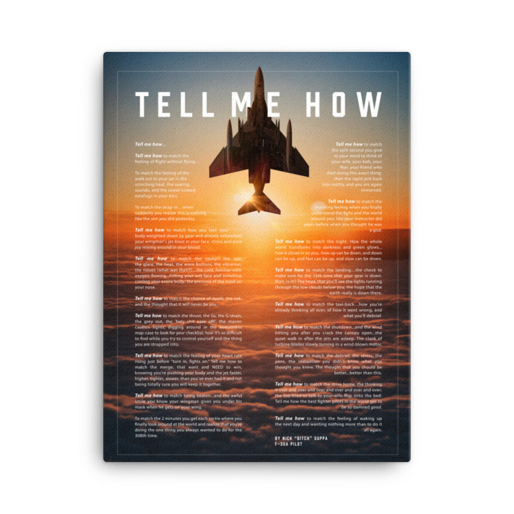 F-4 Phantom sunset on Canvas, ready for hanging. Vietnam Series.