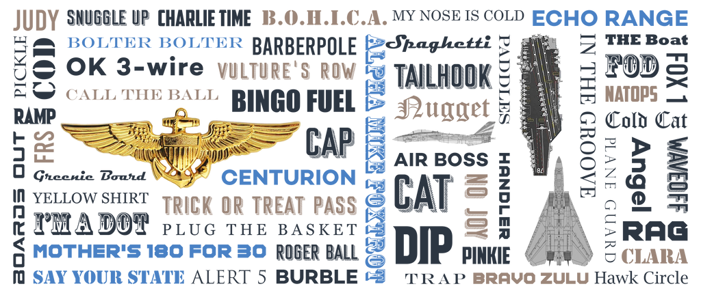 Naval Air Say Again Mug With F-14 and Language of Aircraft Carrier Flight Operations