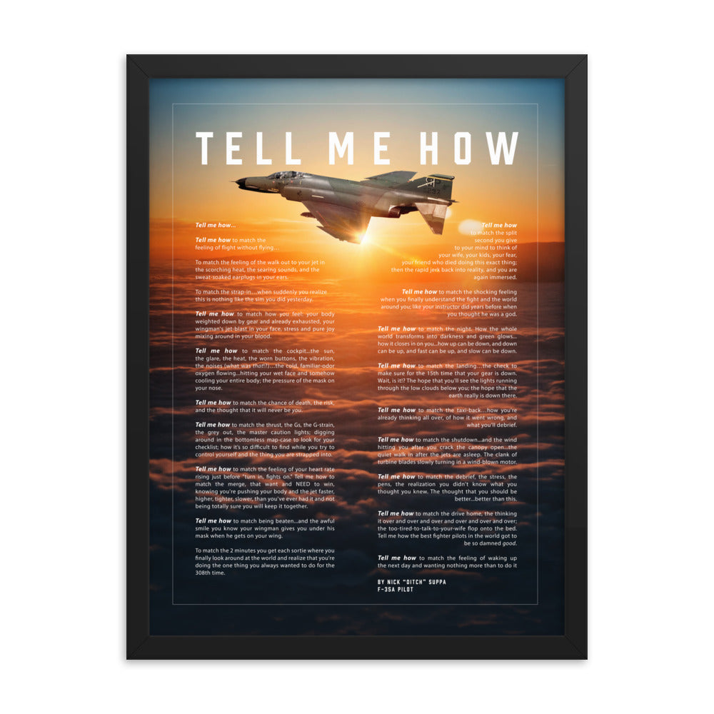 F-4 Phantom, version 2, framed and ready for hanging. Vietnam Series.