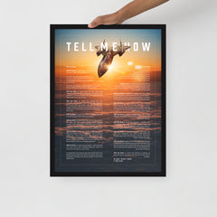 SR-71 Blackbird, sunset, framed and ready to be hung on your wall
