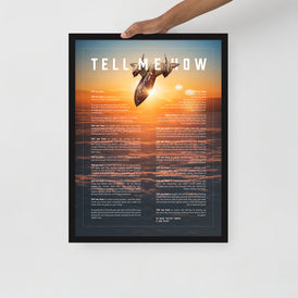 SR-71 Blackbird, sunset, framed and ready to be hung on your wall
