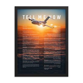 C-17 Framed and ready to hang with the Tell Me How description of military flight. Transport series.