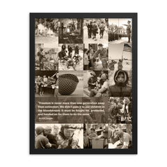 Ronald Reagan's  Freedom Quote Framed photo paper poster