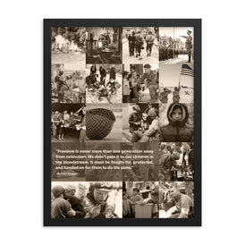 Ronald Reagan's  Freedom Quote Framed photo paper poster