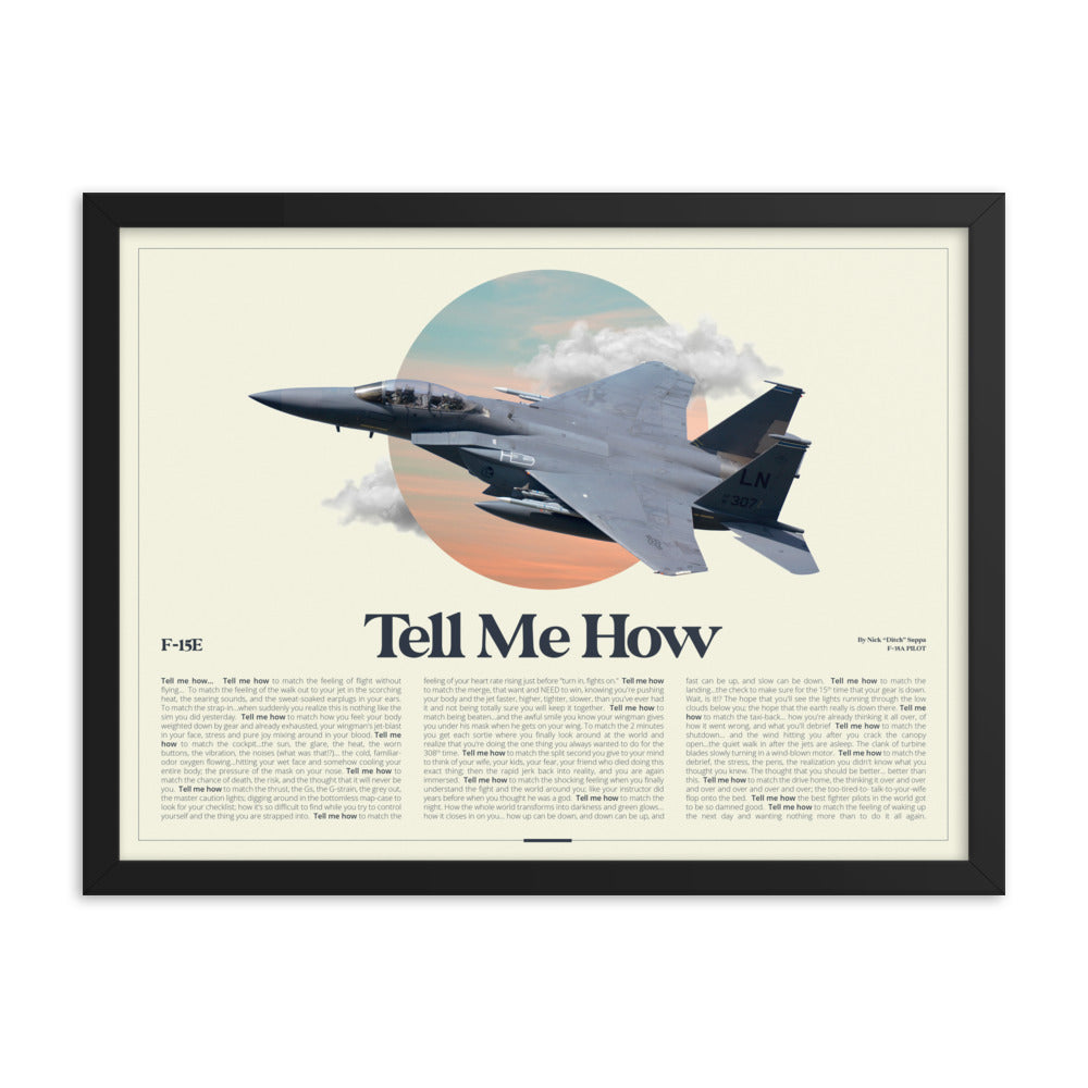 F-15E AirPower Portrait Print Framed