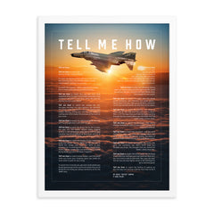 F-4 Phantom, version 2, framed and ready for hanging. Vietnam Series.