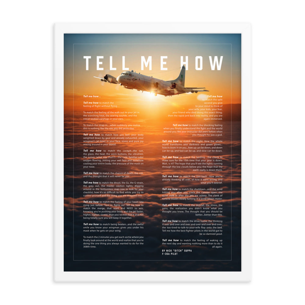 P-3C Orion, framed and ready for hanging