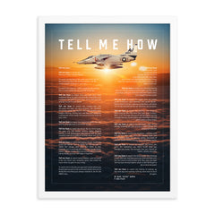 A-4E Skyhawk, Framed and ready to hang with the Tell Me How description of military flight.  Vietnam Series.