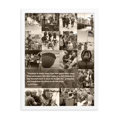 Ronald Reagan's  Freedom Quote Framed photo paper poster