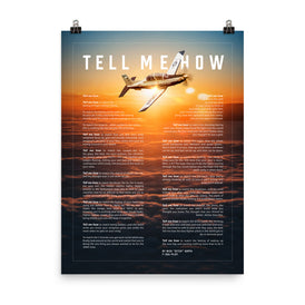 T-6 Texan II  with the Tell Me How description of flight. This is a museum quality poster on ultra premium  luster photo paper.