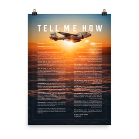 EA-6B Prowler with the Tell Me How description of flight. This is a museum quality poster on ultra premium  luster photo paper.