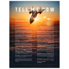 SR-71Metallic print ready to hang with the Tell Me How description of military flight.