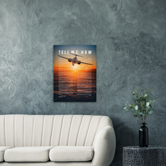 B-1B Metallic print ready to hang with the Tell Me How description of military flight. Bomber series.