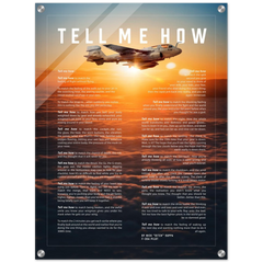 EA-6B Prowler Acrylic With The Tell Me How Description Of Military Flight.