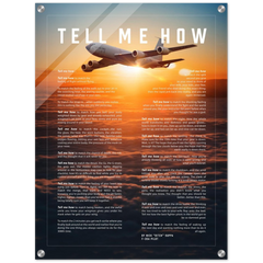 KC-135  Tanker Acrylic print ready to hang with the Tell Me How description of military flight.