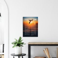 SR-71Metallic print ready to hang with the Tell Me How description of military flight.