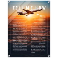 KC-10 Extender Acrylic print ready to hang with the Tell Me How description of military flight.
