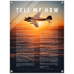 A-6 Intruder Acrylic print ready to hang with the Tell Me How description of military flight.