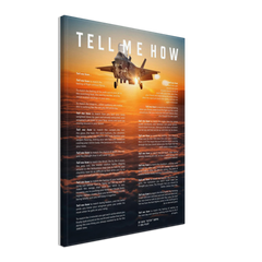 F-35B on Canvas with Tell Me How ode, ready to hang on your wall