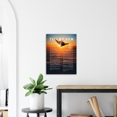 F-117 Nighthawk Metallic print ready to hang with the Tell Me How description of military flight.