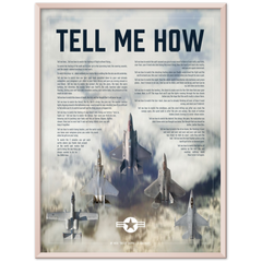 The  United States Air Force Collection Edition Of The Tell Me How Ode To Military Flight Premium Semi-Glossy Paper Metal Framed Poster