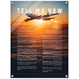KC-135  Tanker Acrylic print ready to hang with the Tell Me How description of military flight.