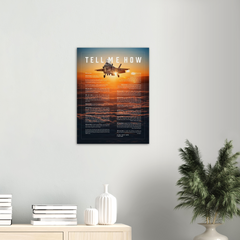 F-35B on Archival Matte Paper Professional poster with the Tell Me How description of military flight.