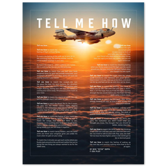 EA-6B Prowler Metallic print ready to hang with the Tell Me How description of military flight. Vietnam series.