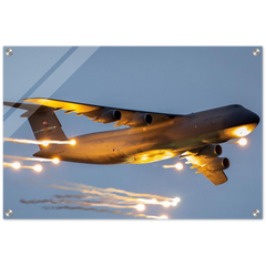 Gallery Editions C-5 Galaxy "Fred" Pumps Flares on Our Acrylic Print