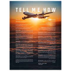 KC-135 Metallic print ready to hang with the Tell Me How description of military flight.