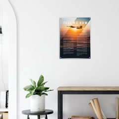 F-111F Acrylic print ready to hang with the Tell Me How description of military flight.