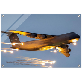 Gallery Editions C-5 Galaxy "Fred" Pumps Flares on Our Acrylic Print